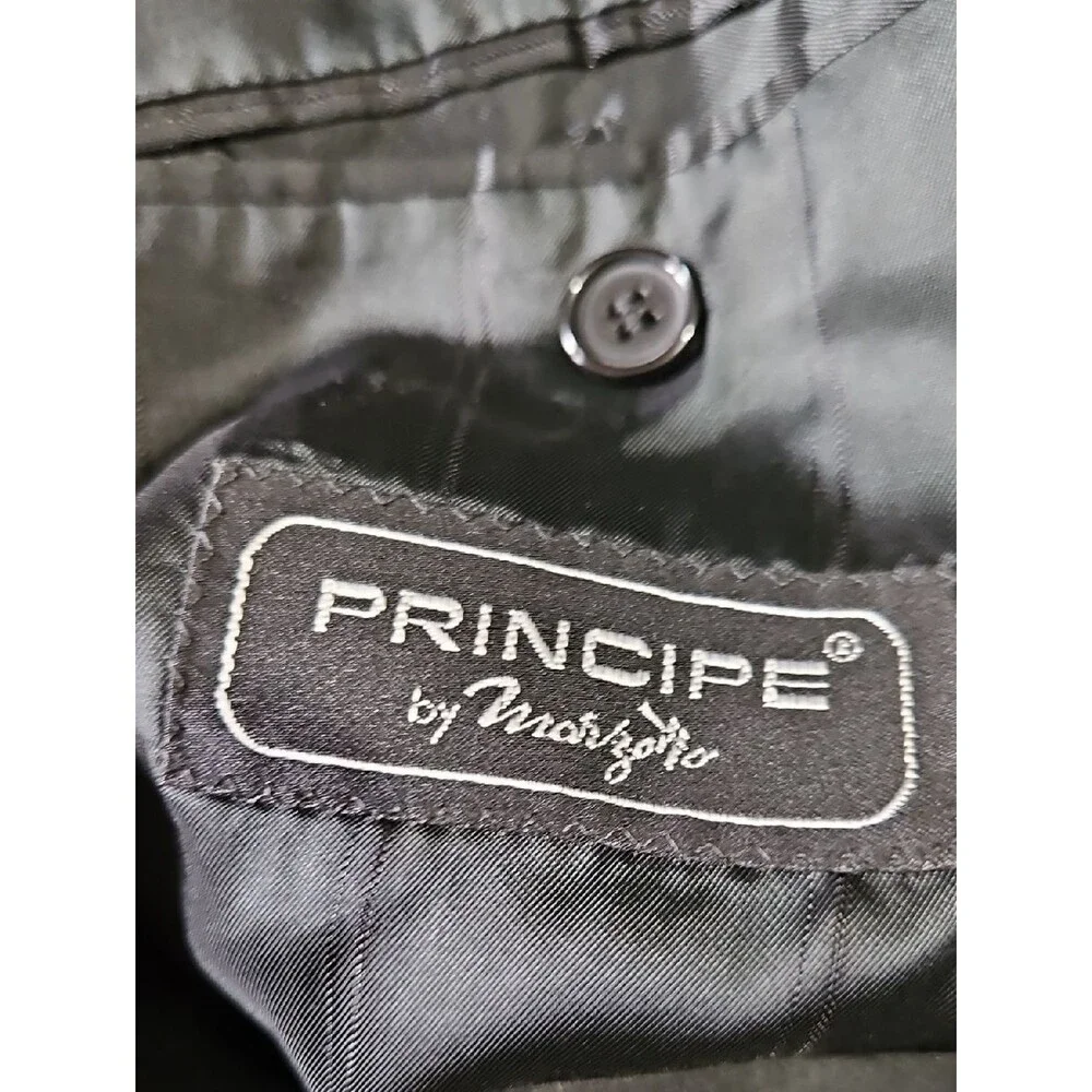 Principe Men's Black Double-Breasted Tux Blazer Size 49R